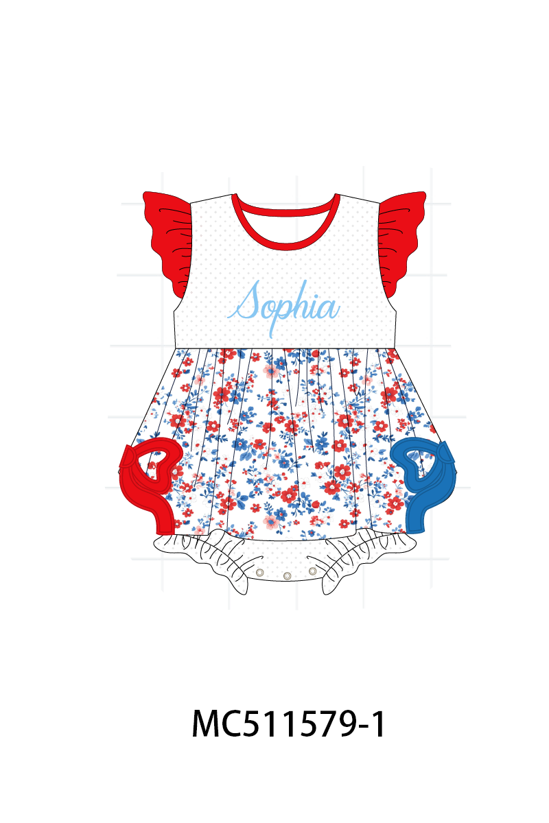 PO75 Patriotic floral monogram embroidery collection