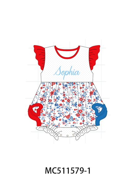 PO75 Patriotic floral monogram embroidery collection