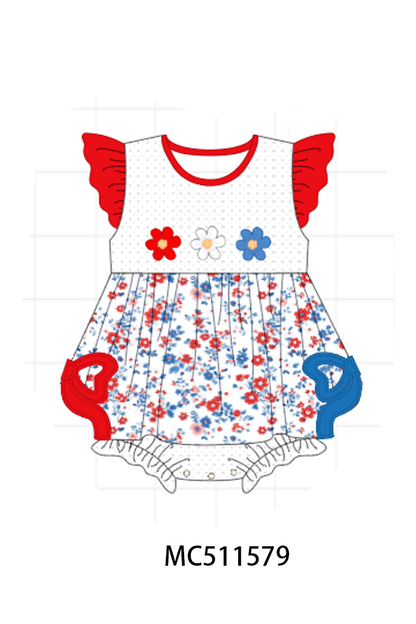 PO75 Patriotic floral embroidery collection