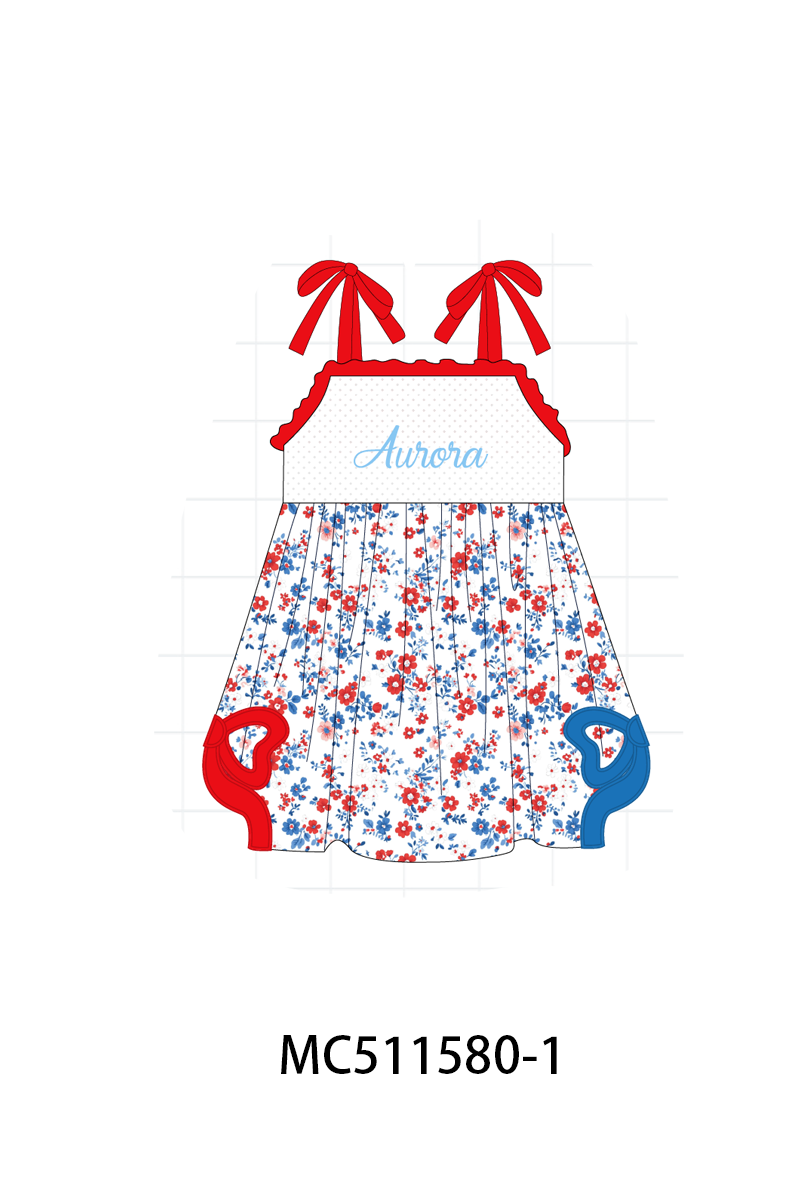 PO75 Patriotic floral monogram embroidery collection