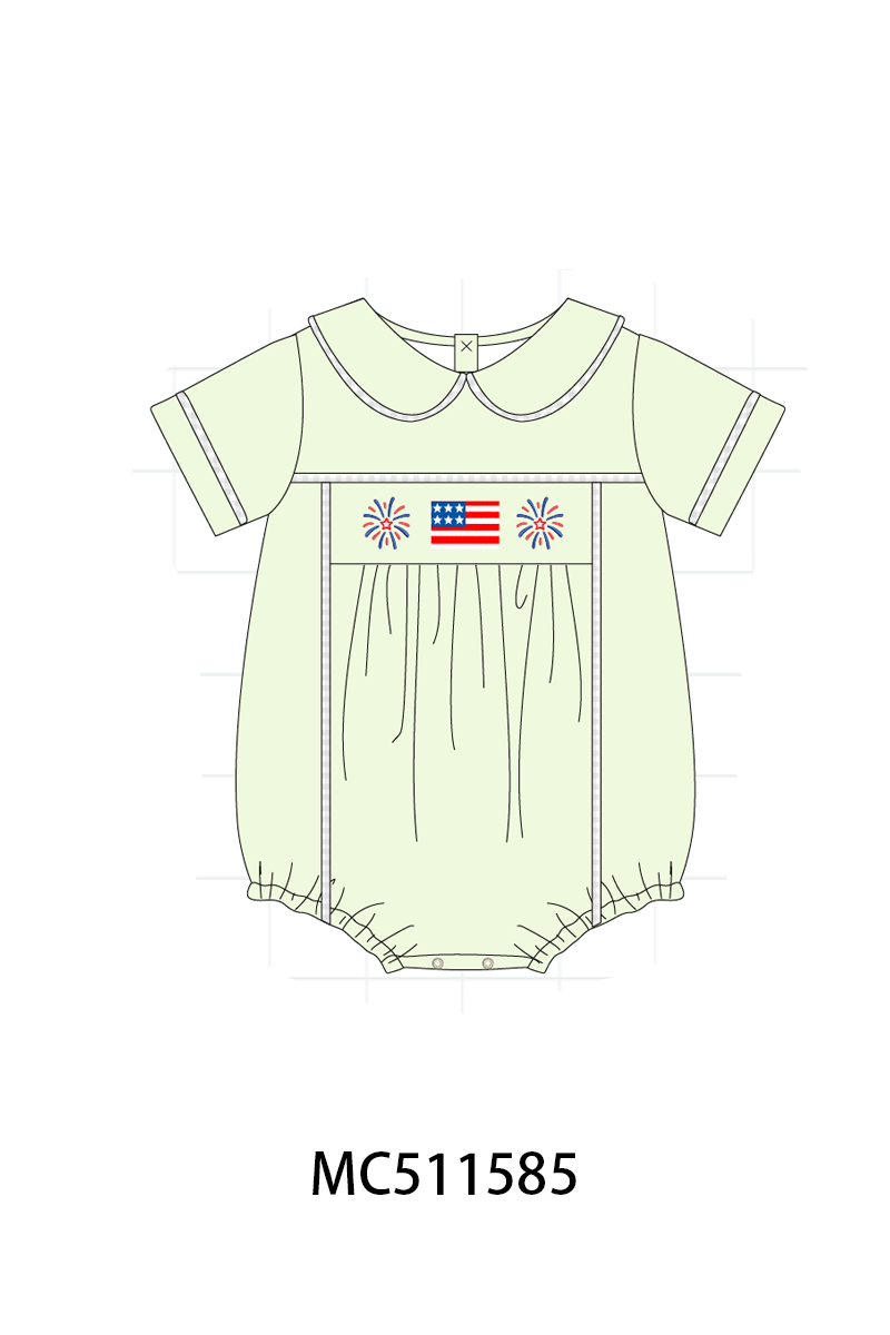 PO75 Pink Patriotic flag firework embroidery collection