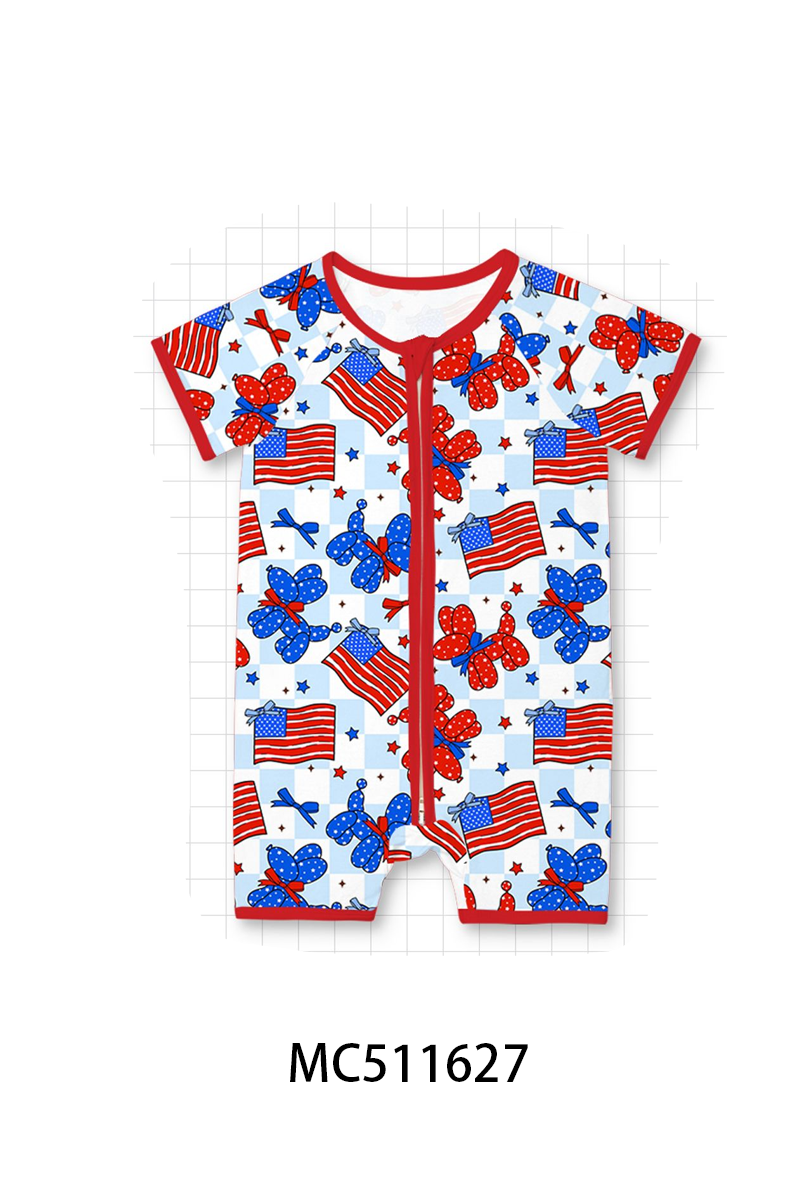 PO75 Patriotic flag checkered bamboo collection