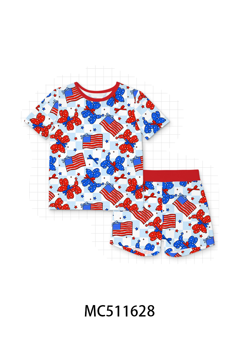 PO75 Patriotic flag checkered bamboo collection