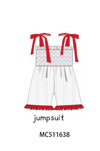 PO75 Red smocked jacquard ruffle collection