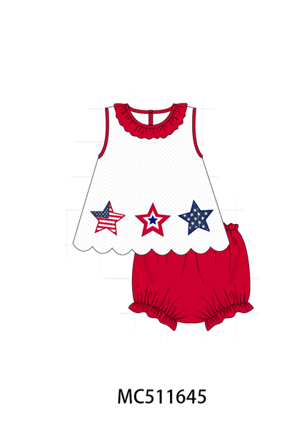 PO75 Red Patriotic star collection