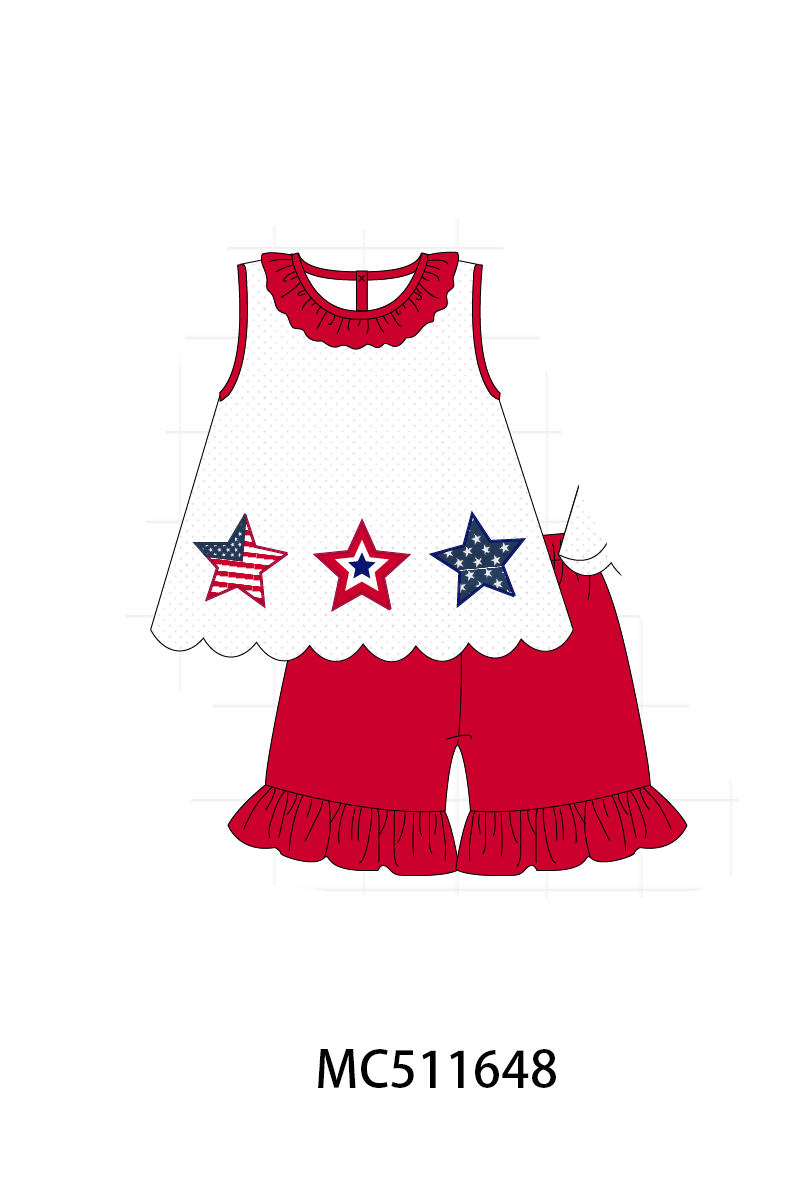 PO75 Red Patriotic star collection
