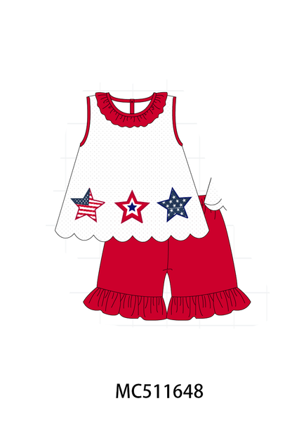 PO75 Red Patriotic star collection