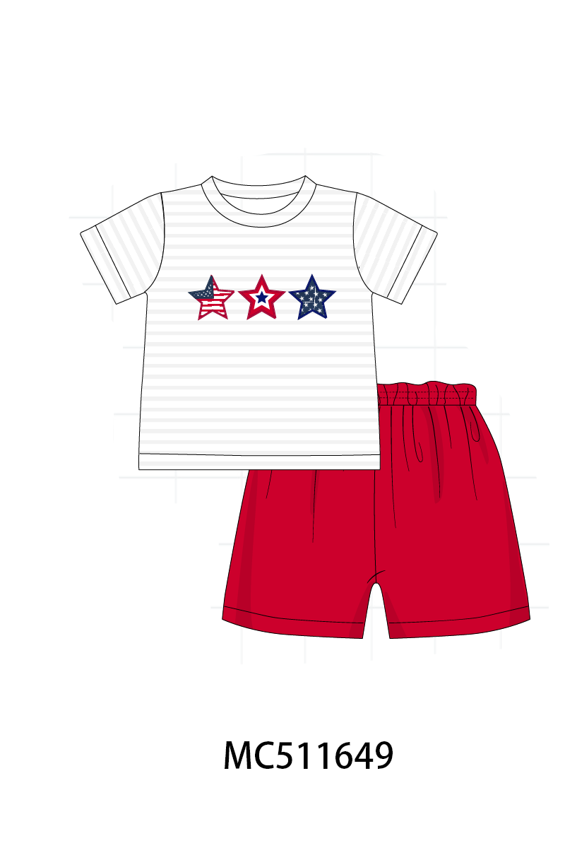 PO75 Red Patriotic star collection