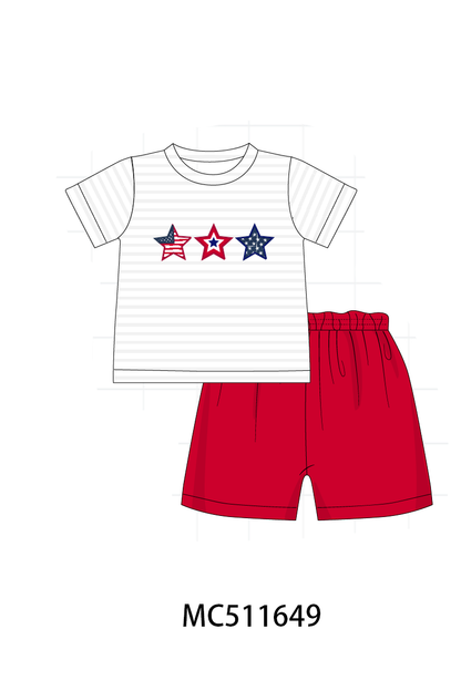 PO75 Red Patriotic star collection