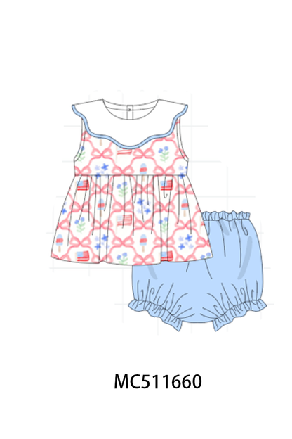 PO75 Blue floral bow tie collection 1