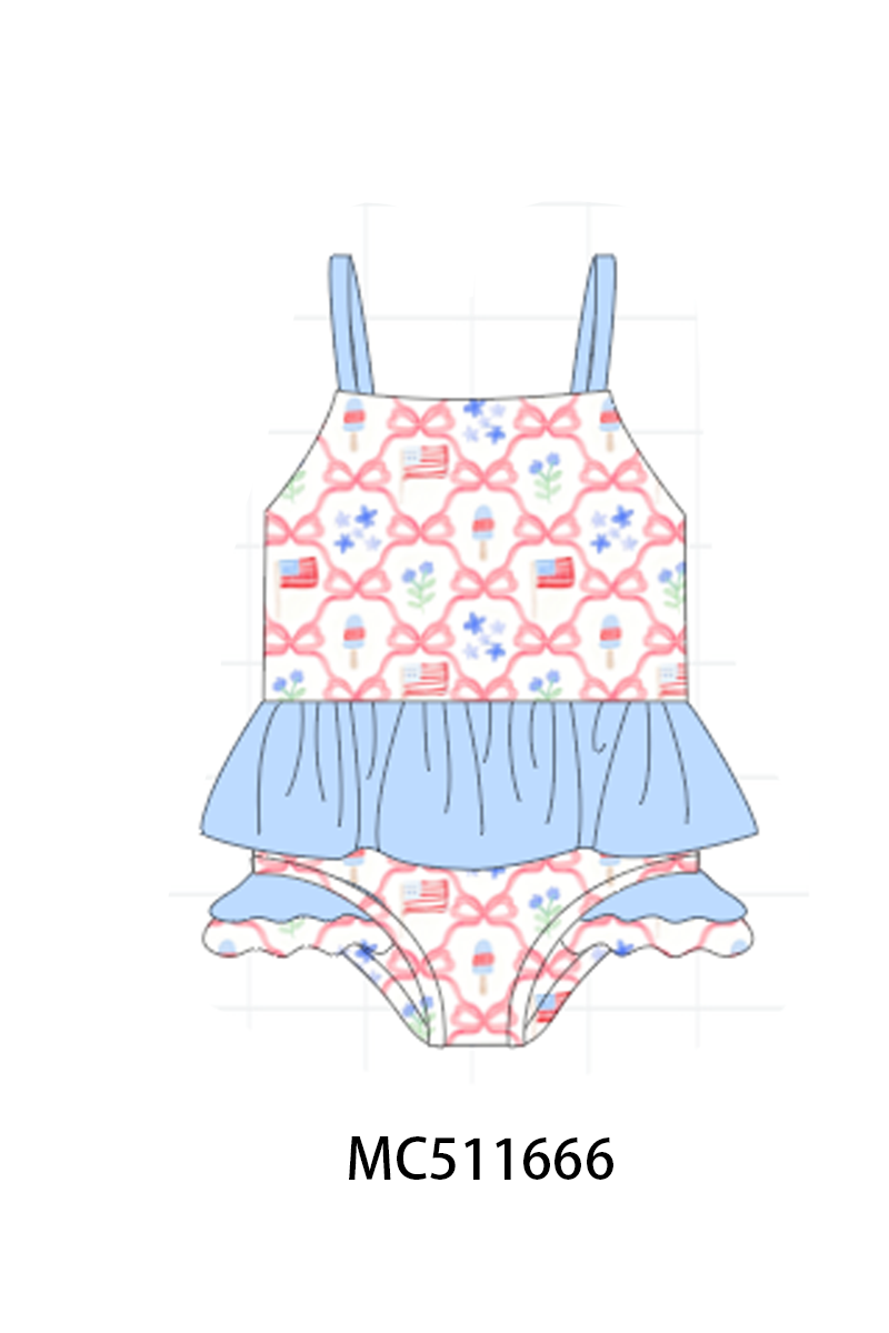 PO75 Blue floral bow tie collection 1