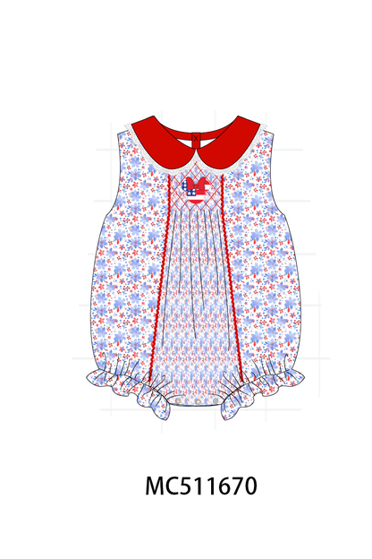 PO75 Patriotic character lace smocked collection