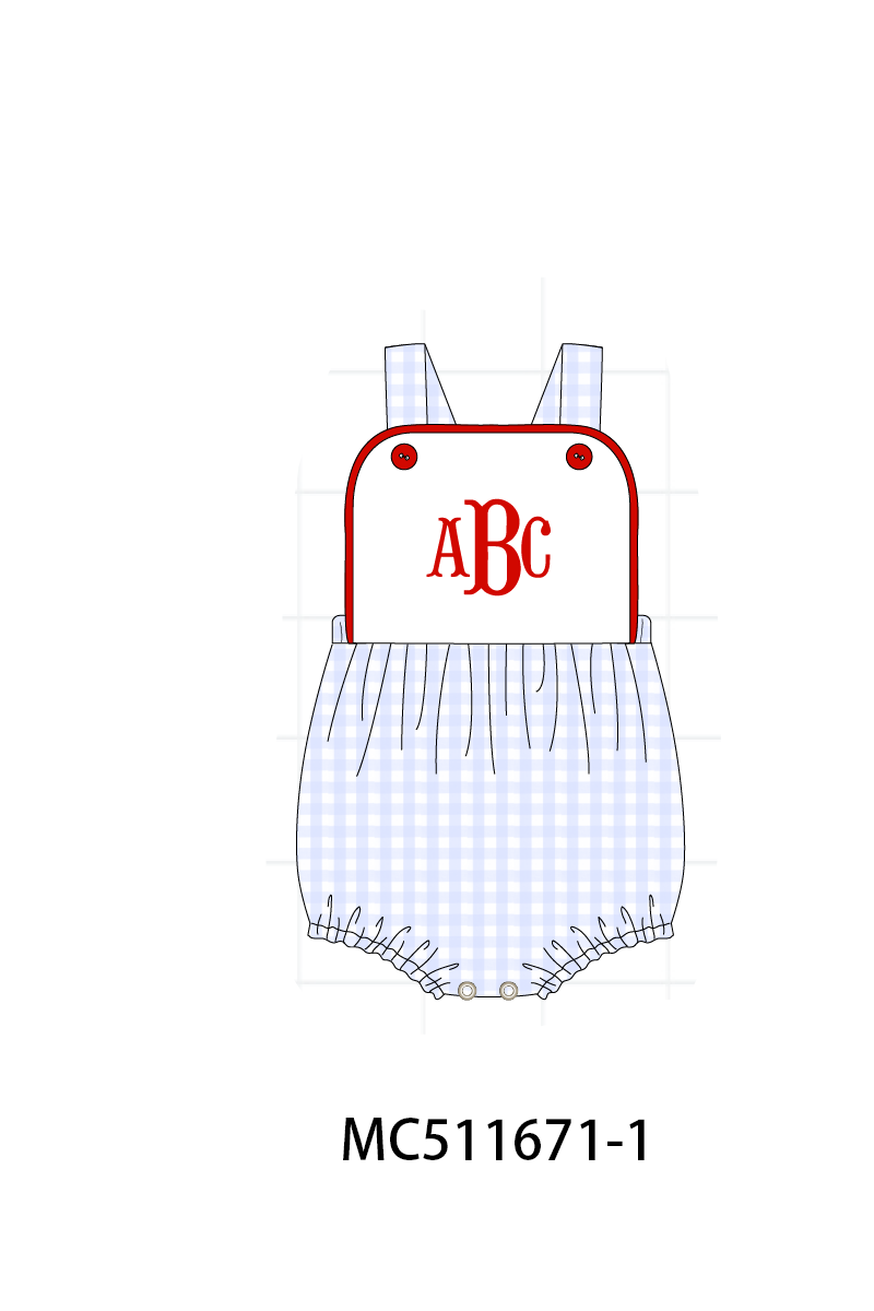 PO75 Patriotic monogram lace smocked collection