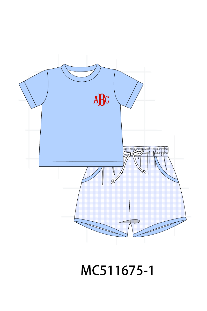 PO75 Patriotic monogram lace smocked collection