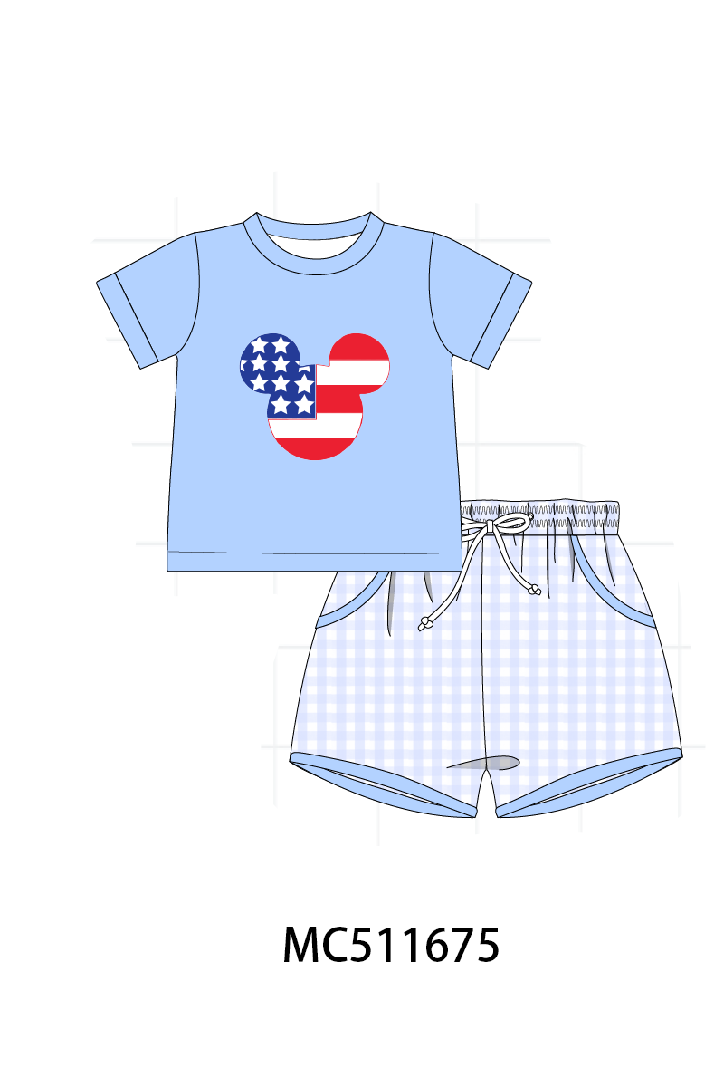 PO75 Patriotic character lace smocked collection