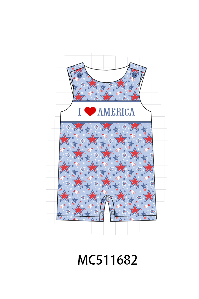PO75 I love America embroidery floral collection