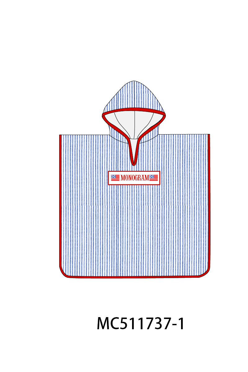 PO75 Blue seersucker Patriotic flag monogram smocked collection 2