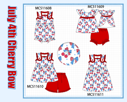 PO75 Patriotic cherry bow ruffle collection