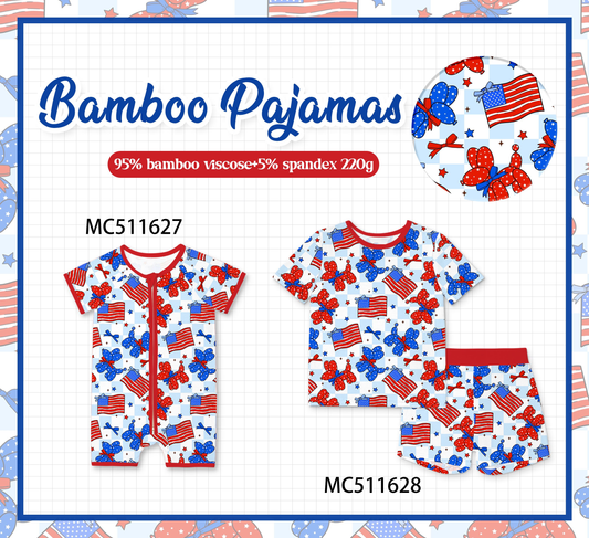 PO75 Patriotic flag checkered bamboo collection