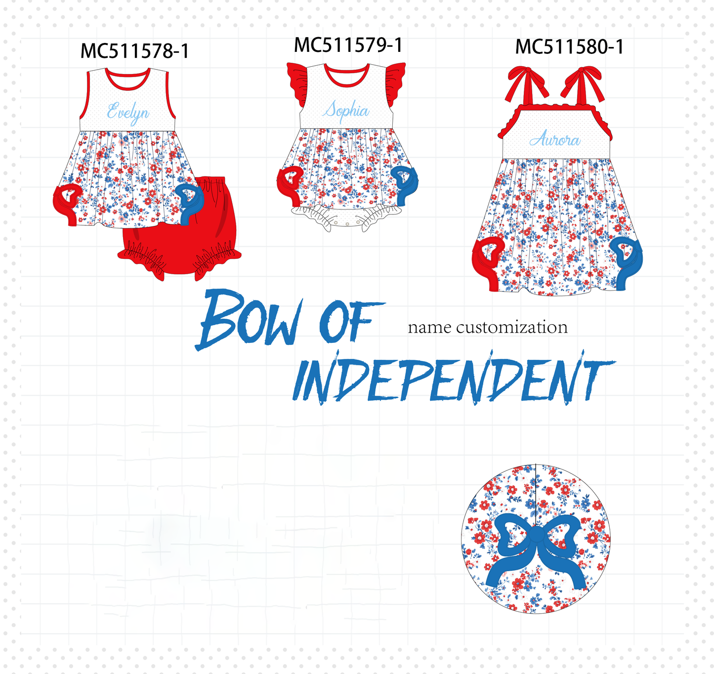 PO75 Patriotic floral monogram embroidery collection