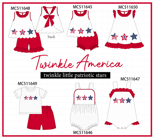 PO75 Red Patriotic star collection