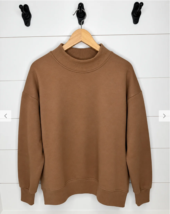 Youth Custom Varsity Gingham Appliqué Mock Neck Sweatshirt