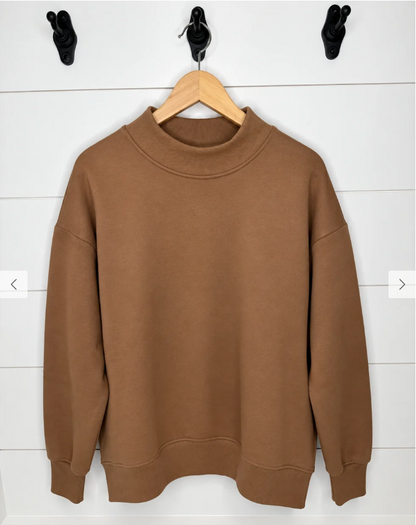 Youth Custom Varsity Gingham Appliqué Mock Neck Sweatshirt