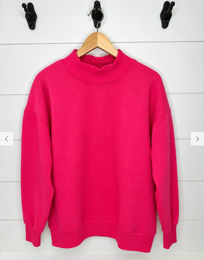 Youth Custom Varsity Gingham Appliqué Mock Neck Sweatshirt