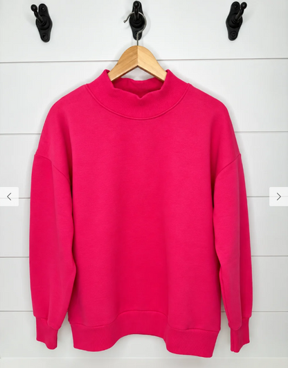 Youth Custom Varsity Gingham Appliqué Mock Neck Sweatshirt