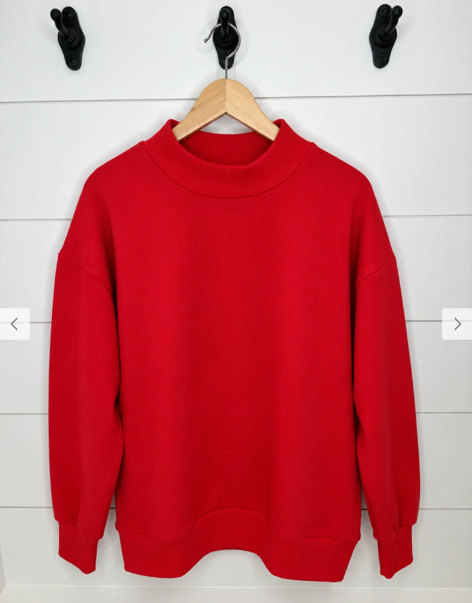 Youth Custom Varsity Gingham Appliqué Mock Neck Sweatshirt
