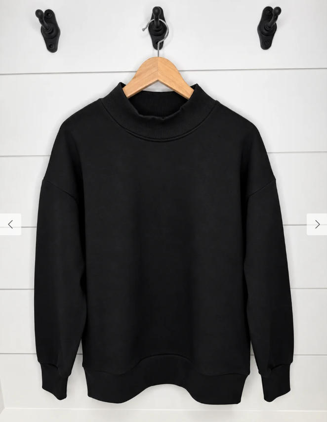 Youth Custom Varsity Gingham Appliqué Mock Neck Sweatshirt