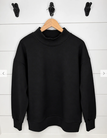 Youth Custom Varsity Gingham Appliqué Mock Neck Sweatshirt
