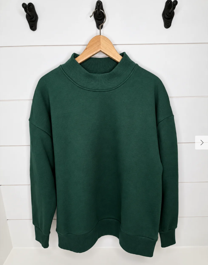 Youth Custom Varsity Gingham Appliqué Mock Neck Sweatshirt