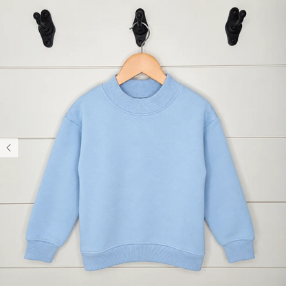 Youth Custom Varsity Gingham Appliqué Mock Neck Sweatshirt