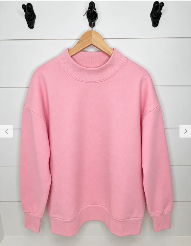 Youth Custom Varsity Gingham Appliqué Mock Neck Sweatshirt