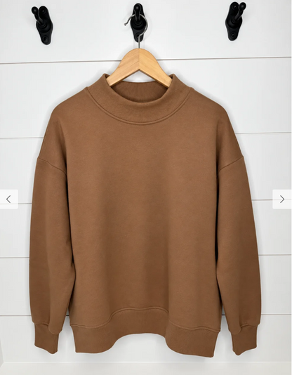Youth Custom Varsity Gingham Appliqué Mock Neck Sweatshirt