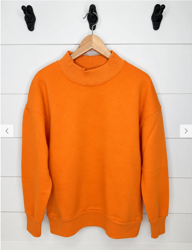 Youth Custom Varsity Gingham Appliqué Mock Neck Sweatshirt