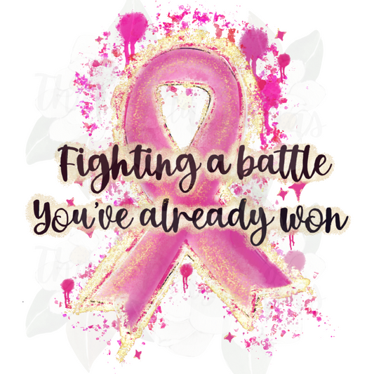 Battles Pink awareness ribbon PNG