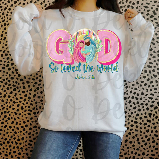 God so loved the world + Heaven's Perfect Lamb PNG for digital download